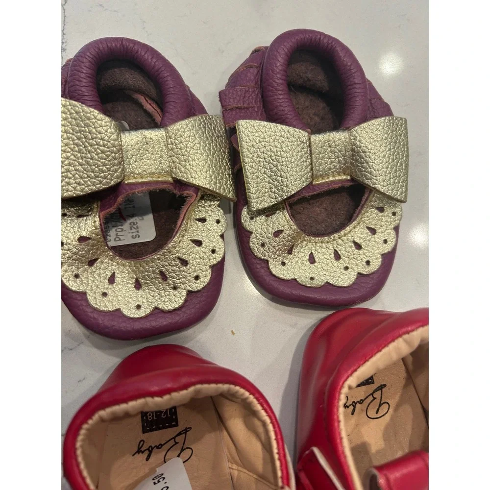 Janie and Jack Gymboree Baby Shoes Bundle Red Leopard Purple Bow Mary Janes